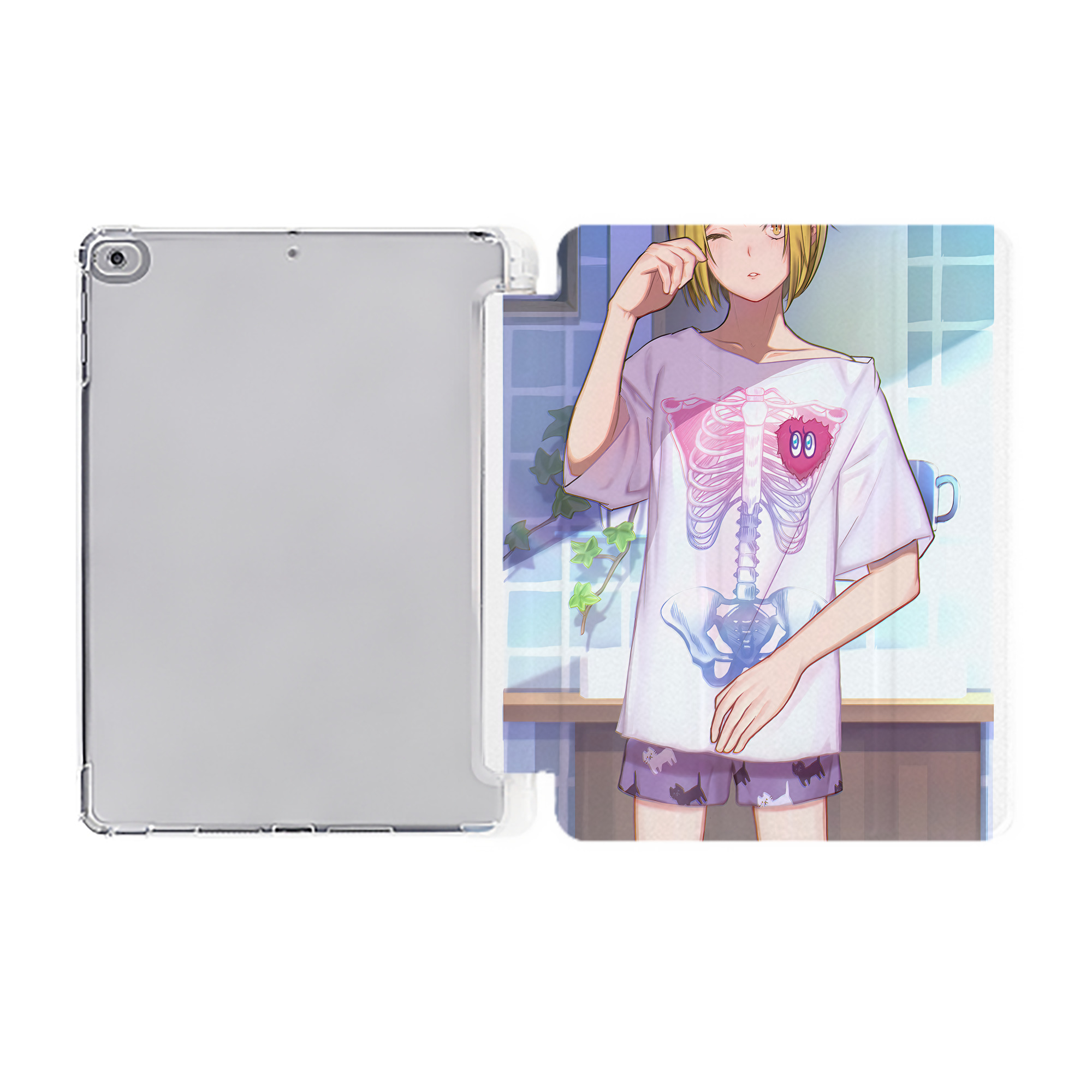 （画像用） ハイキュー!! Haikyu!! IPad ケース ペン収納付き 三つ折りスタンド PUレザー×シリコン 対応機種9.5/10.5/10.9インチ